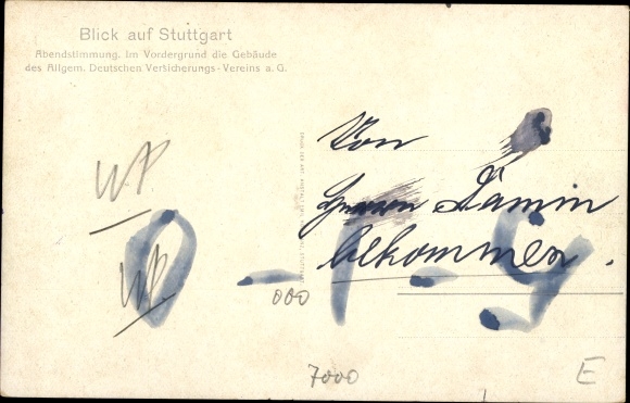 Artist PC Stuttgart in Württemberg, building of the general. German insurance company