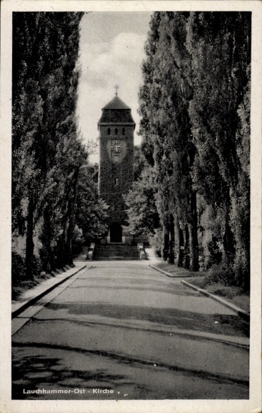 Postcard Lauchhammer in Niederlausitz, East, Church