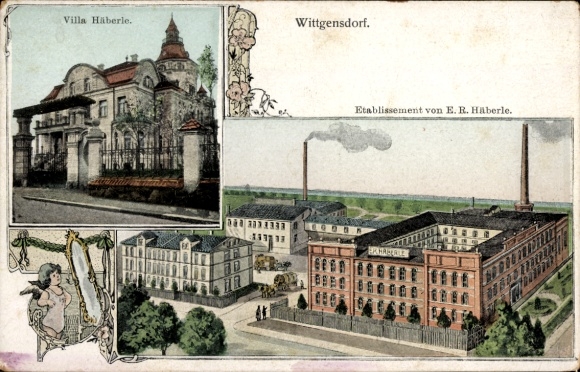 Ak Wittgensdorf Chemnitz in Sachsen, Villa Häberle, Etablissement