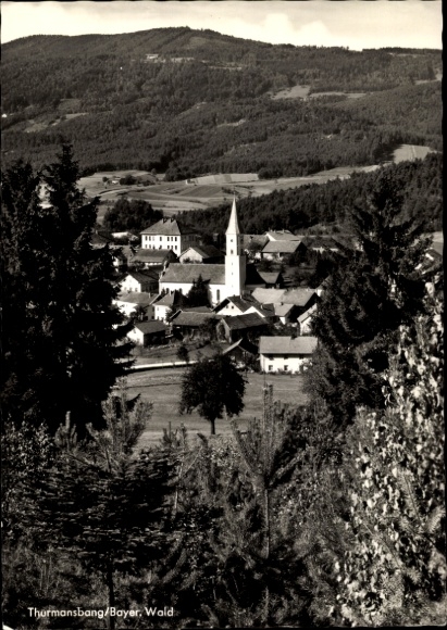 Ak Thurmansbang in het Beierse Woud, panorama