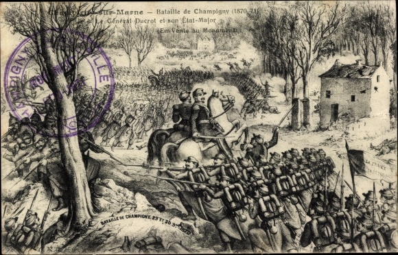 KP artystyczna Champigny sur Marne Val de Marne, Bataille 1870-71, scena pola bitwy