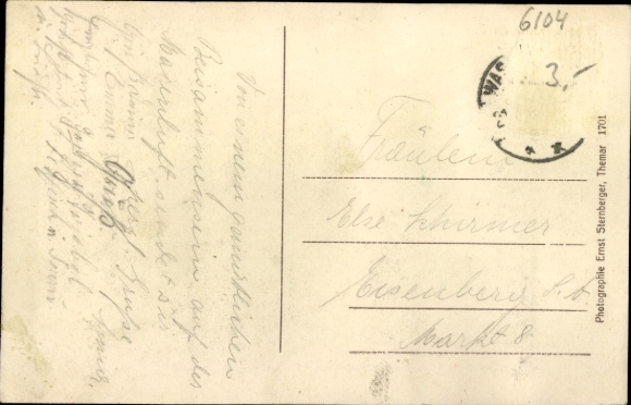 Postcard Wasungen in the Thuringian Forest, Maienluft Castle, summer resort, W. Martin's Ww.