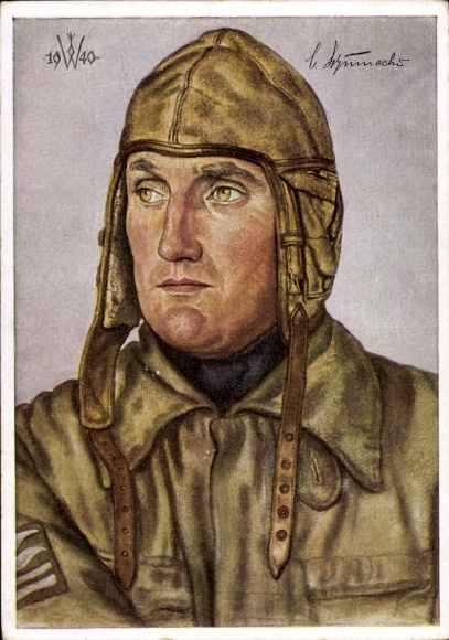 Artist Postcard Willrich, Wolfgang, Lieutenant Colonel Carl Alfred Schumacher, Commodore, VDA P 1 R 7 No. 1