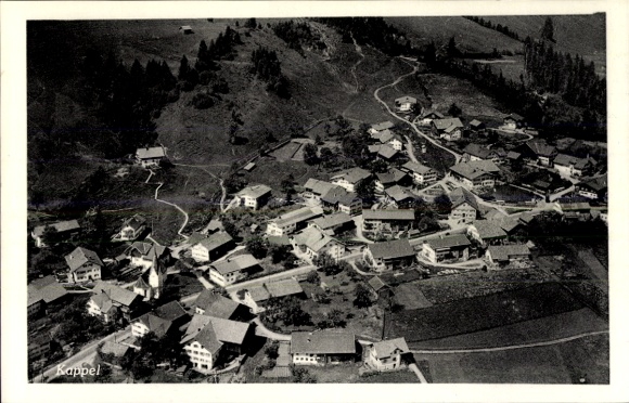 Postcard Kappel Pfronten in Allgäu, aerial photograph