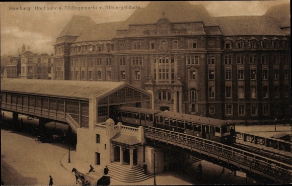 PC Hamburg, elevated railway at Rödingsmarkt, control building