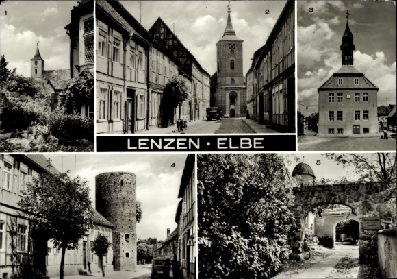 KP Lenzen nad Łabą Brandenburską, schody zamkowe, ratusz, ulica piwniczna, tępa wieża