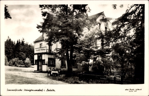 Postcard Steinigtwolmsdorf in Lusatia, restaurant Waldhaus