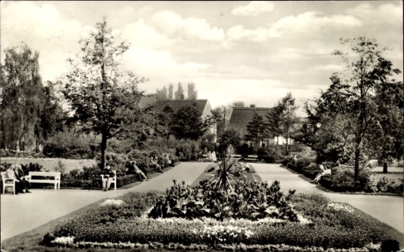 Postcard Bad Duben on the Mulde Saxony, in the spa gardens