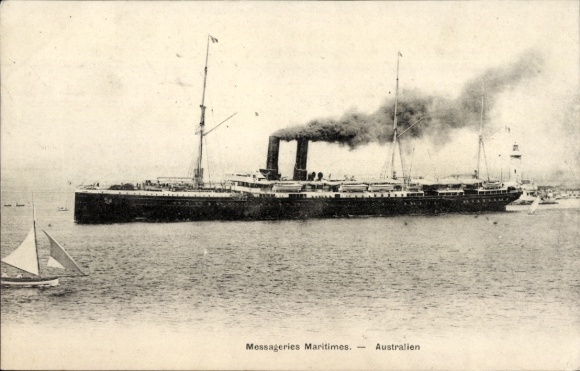 Ak passagiersschip "Australia", Messageries Maritimes