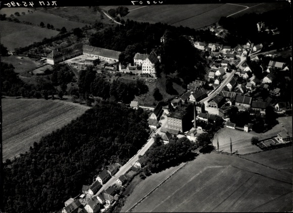 Postcard Warthausen in Baden Württemberg, aerial photograph