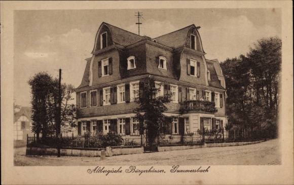 Postcard Gummersbach in the Oberberg district, Altberg town houses