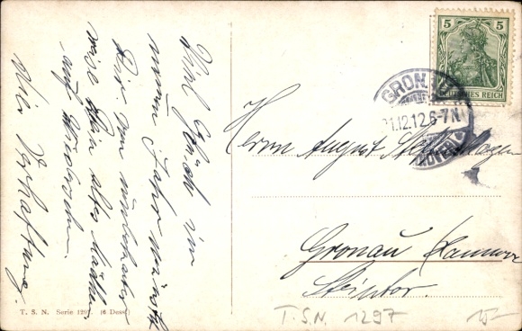 Artist Postcard Thiele, Arthur, Happy New Year, Two Snowmen