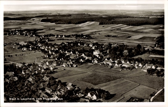 Ak Wain in Baden Württemberg, Fliegeraufnahme