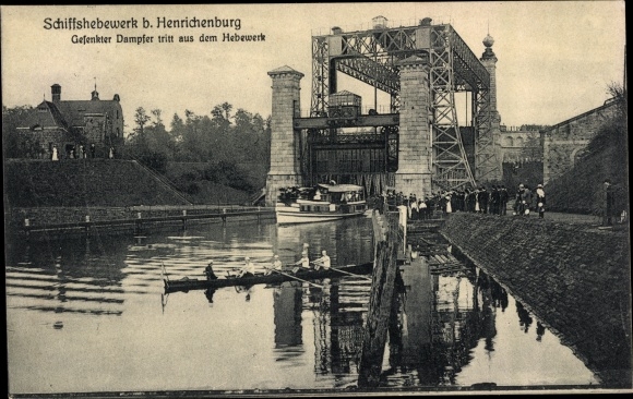 PC Henrichenburg Castrop Rauxel in the Ruhr area, Henrichenburg ship lift, steamer