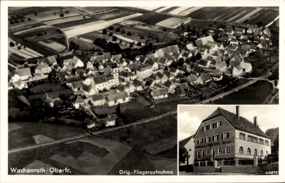 Ak Wachenroth in Mittelfranken, Fliegeraufnahme, Gasthaus Klaus