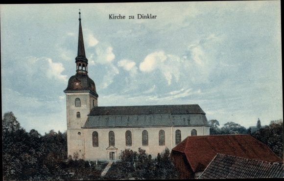 Postcard Dinklar Schellerten in Lower Saxony, church