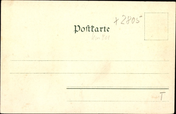 Postcard Lenzen on the Elbe Prignitz, Berliner Strasse with the Imperial Post Office