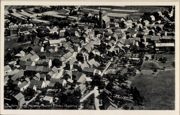 Postcard Hermeskeil in the Hunsrück, aerial photograph