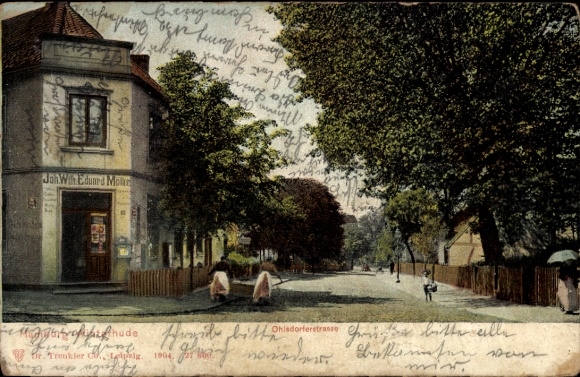 Ak Hamburg Nord Winterhude, Ohlsdorfer Straße, Handlung Joh. Wilh. Eduard Möller