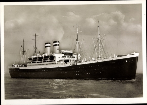 Postcard steamship Hansa, fast steamer, HAPAG