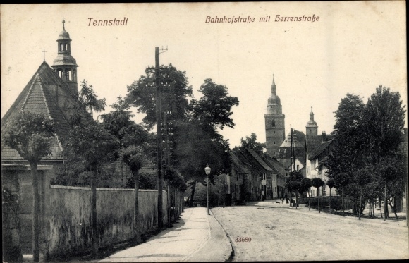 PC Bad Tennstedt in Thuringia, Bahnhofstrasse with Herrenstrasse