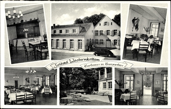 Postcard Westernkotten Erwitte in North Rhine-Westphalia, Kurhaus and Kurgarten