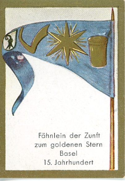 Collection of historical flags Image 19, flag of the guild for the golden star Basel 15th century