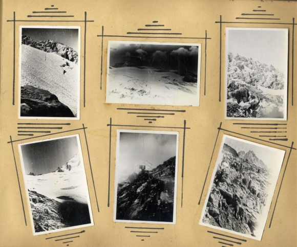 Photo album alpinism, mountaineers, glaciers, snow