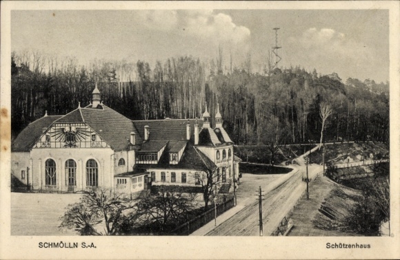 Ak Schmölln in Thüringen, Schützenhaus, Waldlandschaft,  