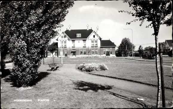 Postcard Voerendaal Limburg Niederlande, Station