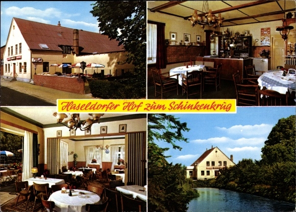 Ak Haseldorf in Schleswig Holstein, Haseldorfer Hof zum Schinkenkrug, Außenansicht