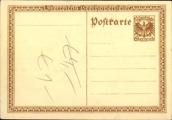 Postwaardekaart Mödling in Neder-Oostenrijk, componist Ludwig van Beethoven, Heiligenstadt