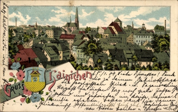 Wappen Litho Hainichen in Sachsen, Gesamtansicht