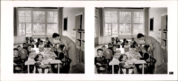 Pomieszczenie stereo zdjęcie zdjęcie firmy modelowe NS 1937-38 nr 103 Gebr. Stollwerck AG przedszkole w Kolonii