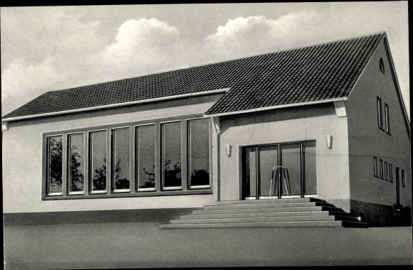 Postcard Hamm an der Sieg, Ev. parish home