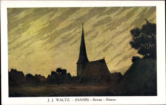 Artist PC Hansi Jean Jacques Waltz, Sewen Alsace Haut Rhin, Église