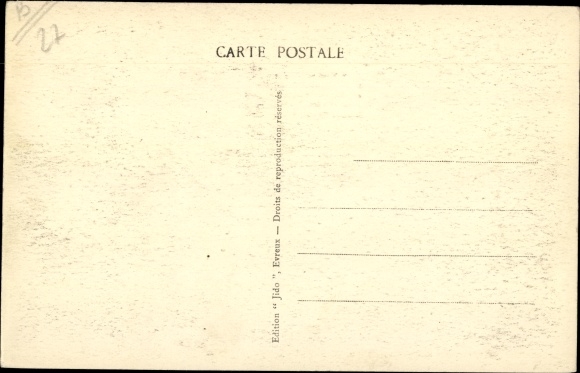 Postcard Cocherel Eure, The Eure Valley in winter and the Tomb of President Briand