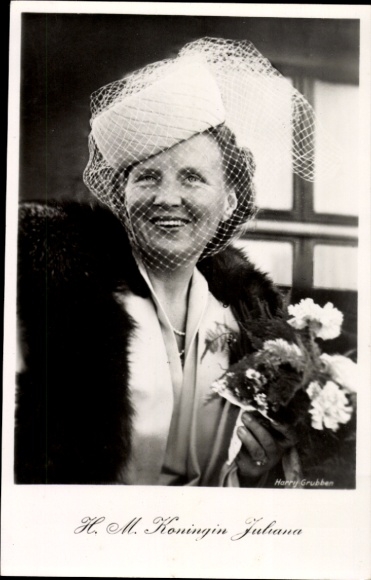 Picture Juliana of the Netherlands, portrait, hat with veil