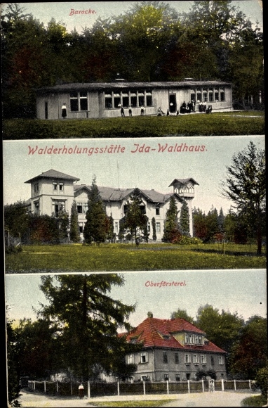 Postcard Mohlsdorf Teichwolframsdorf in Thuringia, forest recreation area Ida Waldhaus, head forester