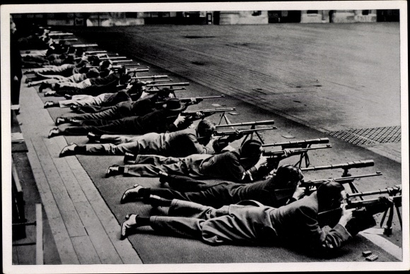 Collection picture Olympia 1936, shooting from small caliber rifles in the Alexander Palace in London