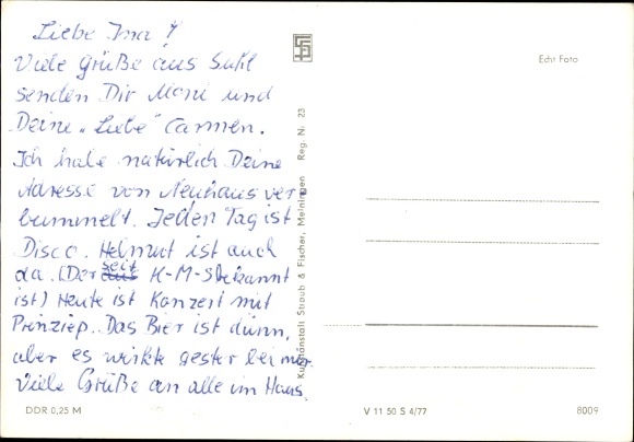 Postcard Friedberg Suhl Thuringia, consumer restaurant of the shooting range, main building, central square