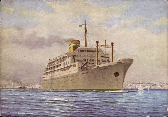 Kunstenaar Ak CCN Stoom boot Vera Cruz