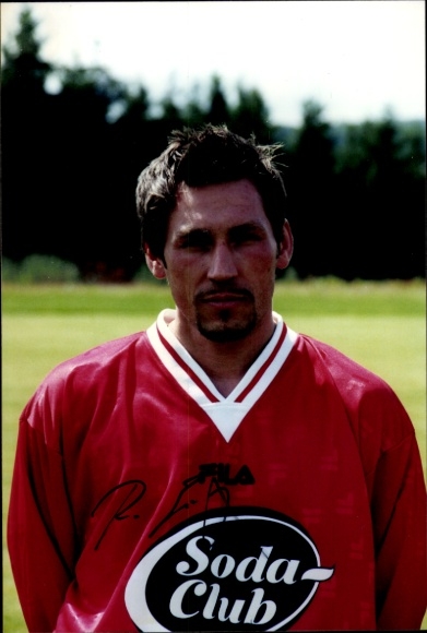 Autograph card footballer Roland Gisinger, SV Wehen Wiesbaden, autograph