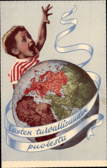 Postcard Finland, loads turvallisuuden puolesta, globe