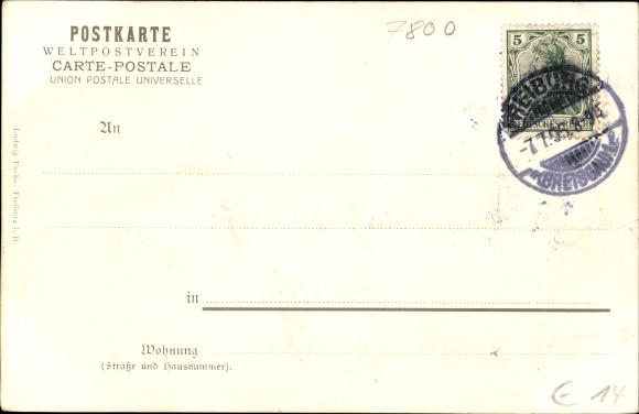Artist PC Zorn, L., Freiburg im Breisgau, head garden, Münster, total view
