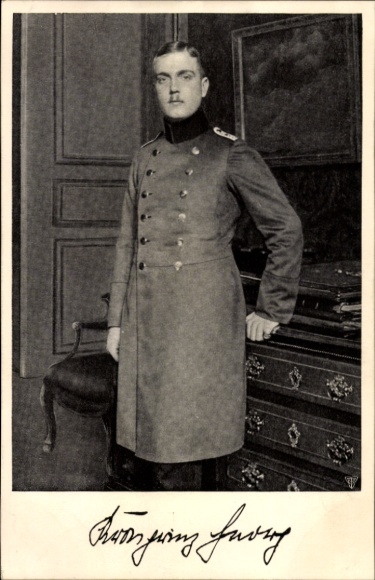 Ak Kronprinz Georg von Sachsen, Portrait, Roter Kreuz Tag 1914