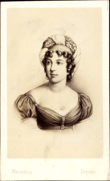 Carte de Visite writer Anne Louise Germaine Baroness von Staël Holstein