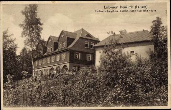 Postcard Neukirch in der Lausitz, children&#39;s convalescent home Bethlehemstift
