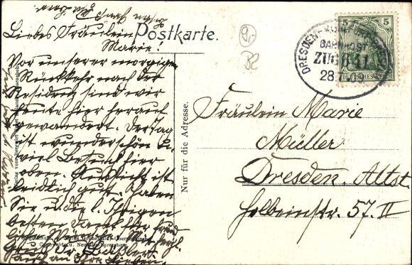 Postcard Cunewalde in Upper Lusatia, Czorneboh, mountain economy