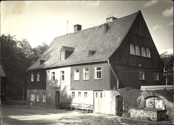 Postcard Conradswiese Lauter Bernsbach Ore Mountains, forest club home, forestry enterprise Schwarzenberg